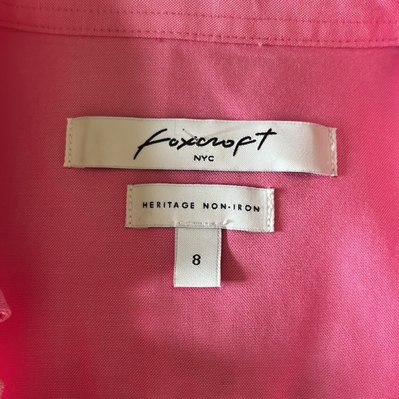 Foxcropt Taylor non iron pink Button Down Shirt dress size 8 - Picture 12 of 13